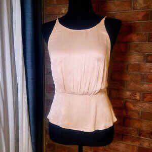 Trafaluc Collection ZARA Blush Peplum - Spaghetti Strap & Tie/Button Back - Size
